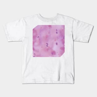 Pink purple watercolor handpainted art Kids T-Shirt